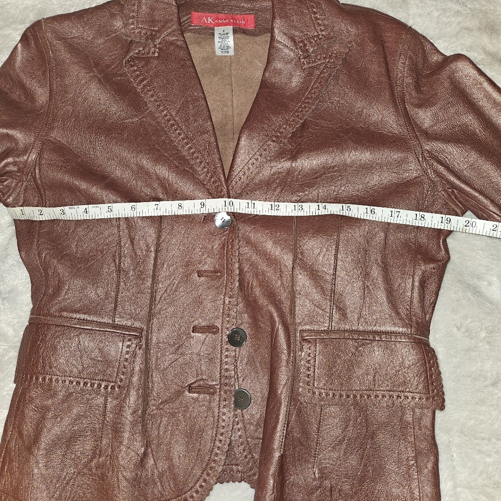 Copper Colored Leather Jacket - image 8